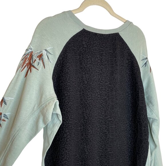 Maison Scotch Mint Green Embroidered Sweatshirt, 1 - Picture 4 of 7